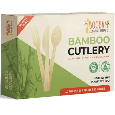 bamboo cutlery 100 count